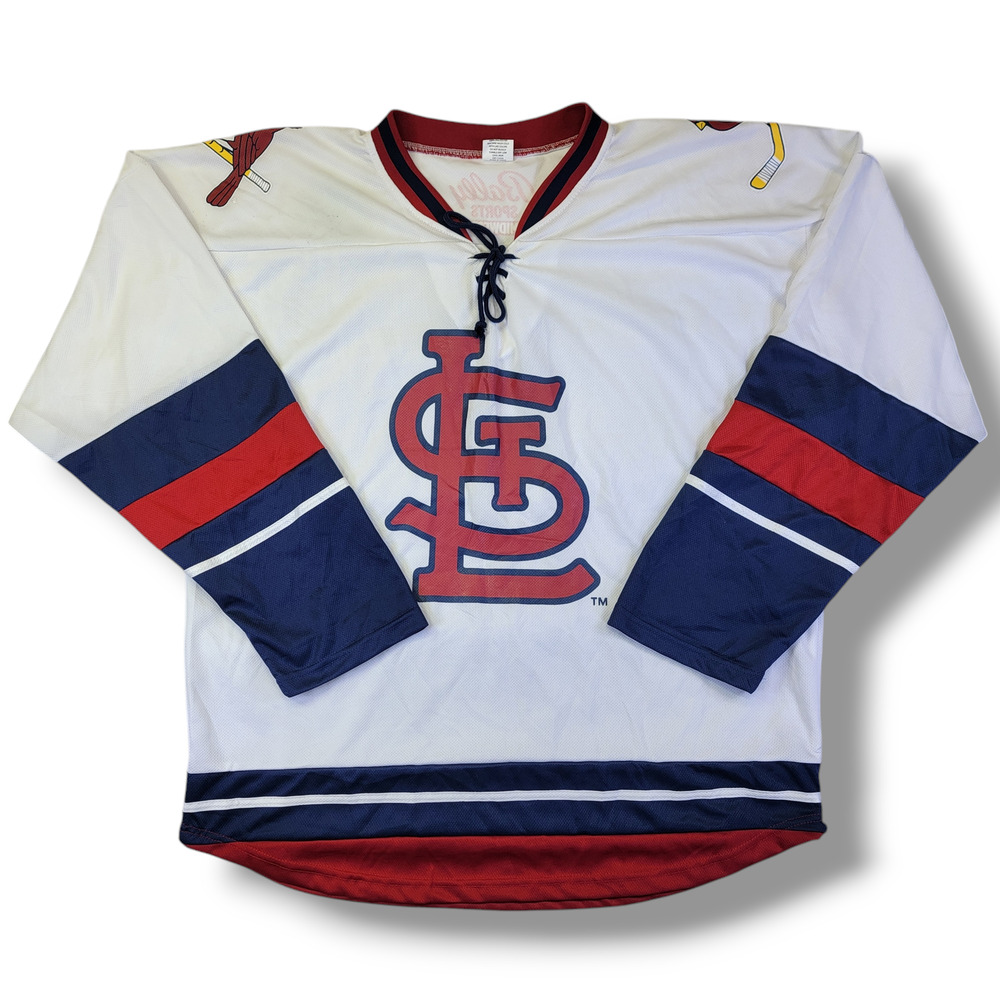 St. Louis Cardinals Hockey Jersey – White/Blue/Red – Size XL